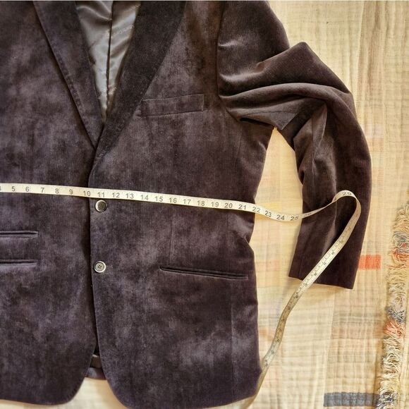 Alberto Cardinali black corduroy  single breasted blazer sz 44R - Picture 7 of 9